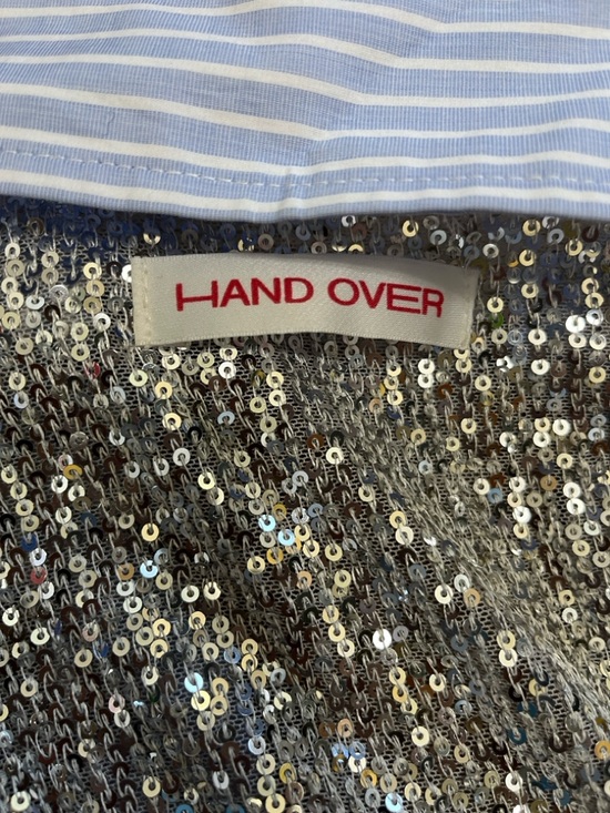 Hand Over Jack’s Womens Medium Blouse Sequin Party Ex-boyfriend Made in Spain - Picture 8 of 12
